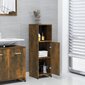 Vonios spintelė vidaXL, Apdirbta mediena, 30x30x95cm, dūminio ąžuolo spalva kaina ir informacija | Vonios spintelės | pigu.lt