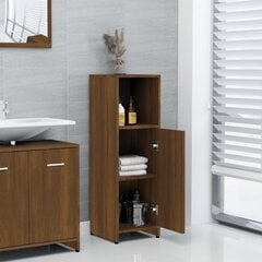 Vonios spintelė vidaXL, Apdirbta mediena, 30x30x95cm, ruda ąžuolo spalva цена и информация | Шкафчики для ванной | pigu.lt