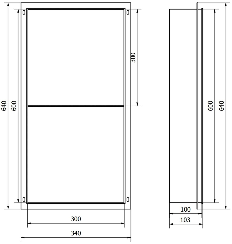 Mexen X-Wall-NR įleidžiama sieninė lentyna 2l, 60x30 cm, White цена и информация | Vonios kambario aksesuarai | pigu.lt