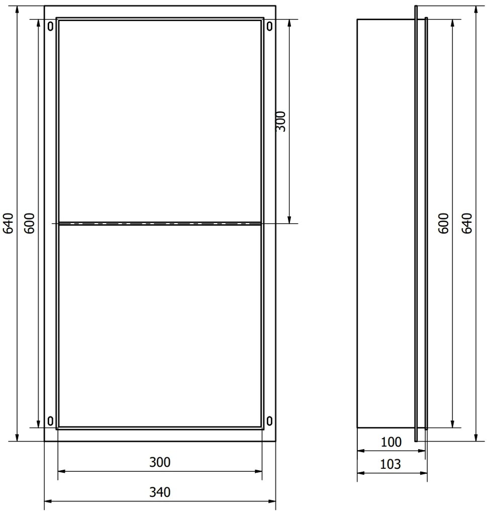 Mexen X-Wall-NR įleidžiama sieninė lentyna 2l, 60x30 cm, Gold kaina ir informacija | Vonios kambario aksesuarai | pigu.lt