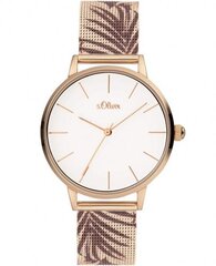 Moteriškas laikrodis S.Oliver SO-3979-MQ, auksinė kaina ir informacija | Moteriški laikrodžiai | pigu.lt