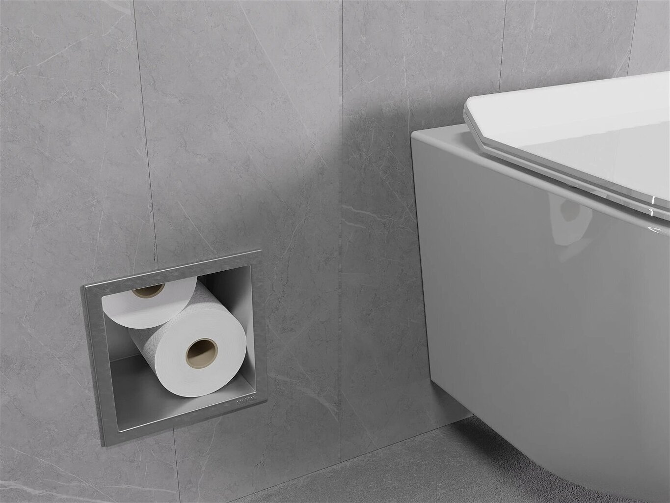 Mexen X-Wall-B potinkinis tualetinio popieriaus dėklas, Inox kaina ir informacija | Vonios kambario aksesuarai | pigu.lt