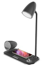 Беспроводное настольное зарядное устройство Tellur Nostalgia, Bluetooth-динамик, настольная лампа белого цвета цена и информация | Зарядные устройства для телефонов | pigu.lt