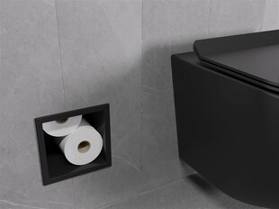 Mexen X-Wall-B potinkinis tualetinio popieriaus dėklas, Black цена и информация | Набор акскссуаров для ванной | pigu.lt
