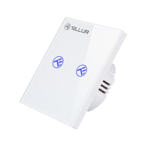 Tellur TLL331491 Smart WiFi switch, SS2N, 2 ports, 1800W kaina ir informacija | Maršrutizatoriai (routeriai) | pigu.lt