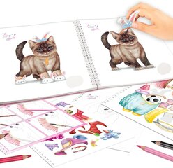 Kitty книжка-раскраска TopModel с наклейками, 12282 цена и информация | Книжки - раскраски | pigu.lt