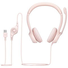 LOGI H390 USB Computer Headset - ROSE цена и информация | Наушники | pigu.lt