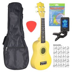 Soprano ukulelės komplektas NN UK 01, geltona kaina ir informacija | Gitaros | pigu.lt