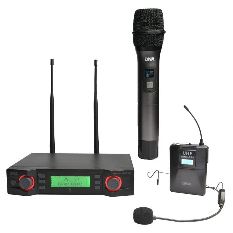 Bevielių mikrofonų sistema DNA VM - DUAL VOCAL HEAD SET kaina ir informacija | Mikrofonai | pigu.lt