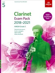 Clarinet Exam Pack 2018-2021, Abrsm Grade 5: Selected from the 2018-2021 syllabus. Score & Part, Audio Downloads, Scales & Sight-Reading kaina ir informacija | Knygos apie meną | pigu.lt