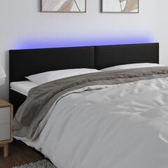 Galvūgalis su led, juodas, 180x5x78/88cm цена и информация | Кровати | pigu.lt