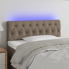 Galvūgalis su LED, Audinys, 100x5x78/88cm, taupe spalva kaina ir informacija | Lovos | pigu.lt