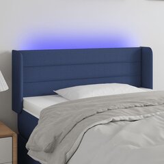 Изголовье со светодиодом, синее, 93x16x78/88 см цена и информация | Кровати | pigu.lt