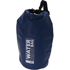 Neperšlampamas krepšys/kuprinė 10l, tamsiai mėlyna kaina ir informacija | Vandeniui atsparūs maišai, apsiaustai nuo lietaus | pigu.lt
