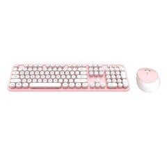 Wireless keyboard + mouse set MOFII Sweet 2.4G (White-Pink) цена и информация | Клавиатуры | pigu.lt