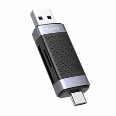 Orico CD2D-AC2-BK-EP TF|SD memory card reader, USB + USB-C (black) цена и информация | Адаптеры, USB-разветвители | pigu.lt