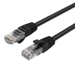 Orico RJ45 Cat.6 apvalus eterneto tinklo kabelis 1 m (juodas) kaina ir informacija | Kabeliai ir laidai | pigu.lt