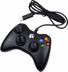 Juodos spalvos laidinis Xbox 360 valdiklis цена и информация | Игровые приставки | pigu.lt