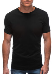 Vyriški marškinėliai medvilnė Edoti S1683 juoda kaina ir informacija | Vyriški marškinėliai | pigu.lt