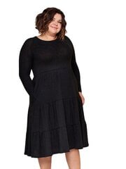Вязаное расклешенное платье "Venita Black" Lega цена и информация | Платья | pigu.lt