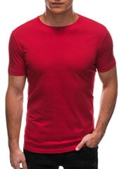 Vyriški marškinėliai medvilnė Edoti S1683 raudona kaina ir informacija | Vyriški marškinėliai | pigu.lt