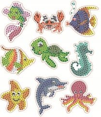 Наклейки Алмазная мозаика - водные животные 5D, 9 шт. цена и информация | Алмазная мозаика | pigu.lt