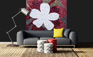 Fototapetai - Raudona mozaika, 225x250 cm kaina ir informacija | Fototapetai | pigu.lt