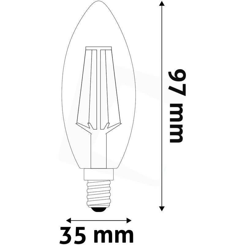 LED lemputė High Lumen 4,5W B35 E14 2.7K FL Avide kaina ir informacija | Elektros lemputės | pigu.lt