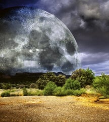 Fototapetai - Mėnulis, 225x250 cm kaina ir informacija | Fototapetai | pigu.lt
