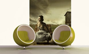 Fototapetai - Mergina ant kėdės, 225x250 cm kaina ir informacija | Fototapetai | pigu.lt