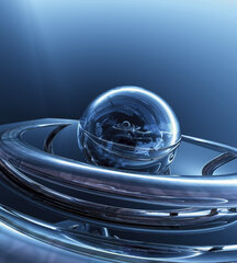 Фотообои - Стеклянная сфера 225х250 см цена и информация | Фотообои | pigu.lt