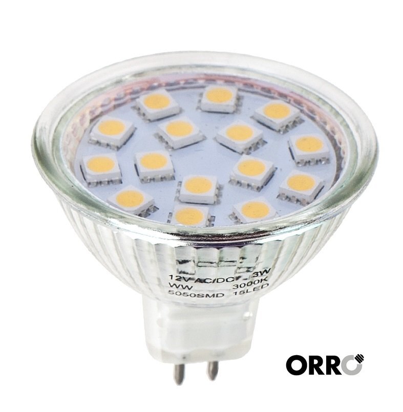 Šviesos diodų lempa ORRO, 2,5W, GU5.3 цена и информация | Elektros lemputės | pigu.lt