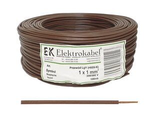 Elektrokabel 1x0,75 mm, 100 m цена и информация | Кабели и провода | pigu.lt
