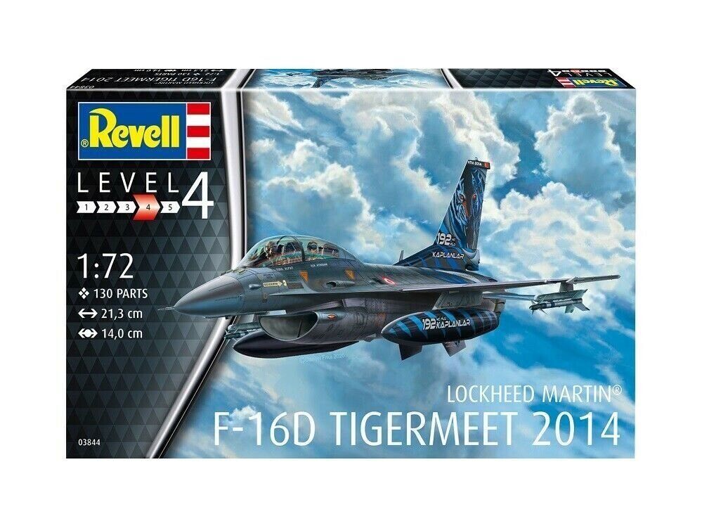 Klijuojamas modelis Revell F-16D Tigermeet, pilkas kaina ir informacija | Klijuojami modeliai | pigu.lt