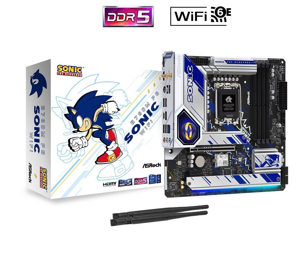 ASRock B760M PG SONIC WiFi, Micro ATX, LGA1700, DDR5 kaina ir informacija | Pagrindinės plokštės | pigu.lt