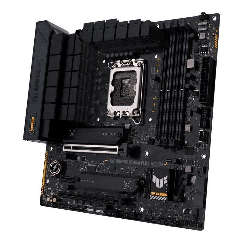 Asus TUF GAMING B760M-PLUS WIFI D4, Micro ATX, LGA1700, DDR4 kaina ir informacija | Pagrindinės plokštės | pigu.lt