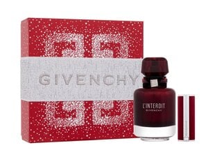 Rinkinys Givenchy L`interdit Rouge moterims: Kvapusis vanduo EDP, 50 ml + lūpų dažai Deep Velvet Color 37 Rouge Graine kaina ir informacija | Kvepalai moterims | pigu.lt