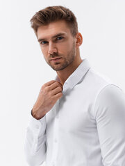 Marškiniai vyrams Ombre Clothing 120774-7, balti kaina ir informacija | Vyriški marškiniai | pigu.lt