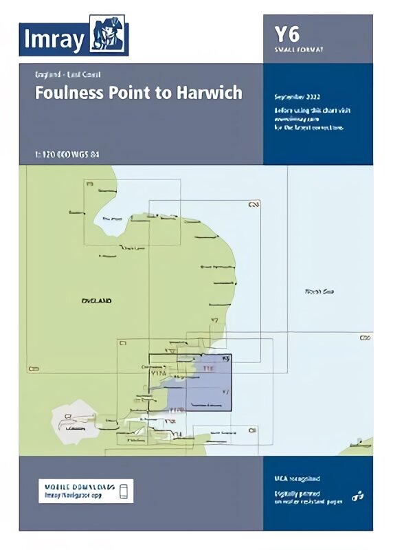 Imray Chart Y6: Suffolk and Essex Coasts 2022 New edition kaina ir informacija | Enciklopedijos ir žinynai | pigu.lt