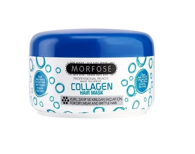 Plaukų kaukė su kolagenu Morfose Collagen Hair Mask, 500 ml kaina ir informacija | Priemonės plaukų stiprinimui | pigu.lt