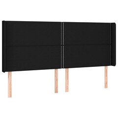 Galvūgalis su led, juodas, 183x16x118/128cm kaina ir informacija | Lovos | pigu.lt