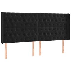 Galvūgalis su led, juodas, 183x16x118/128cm kaina ir informacija | Lovos | pigu.lt