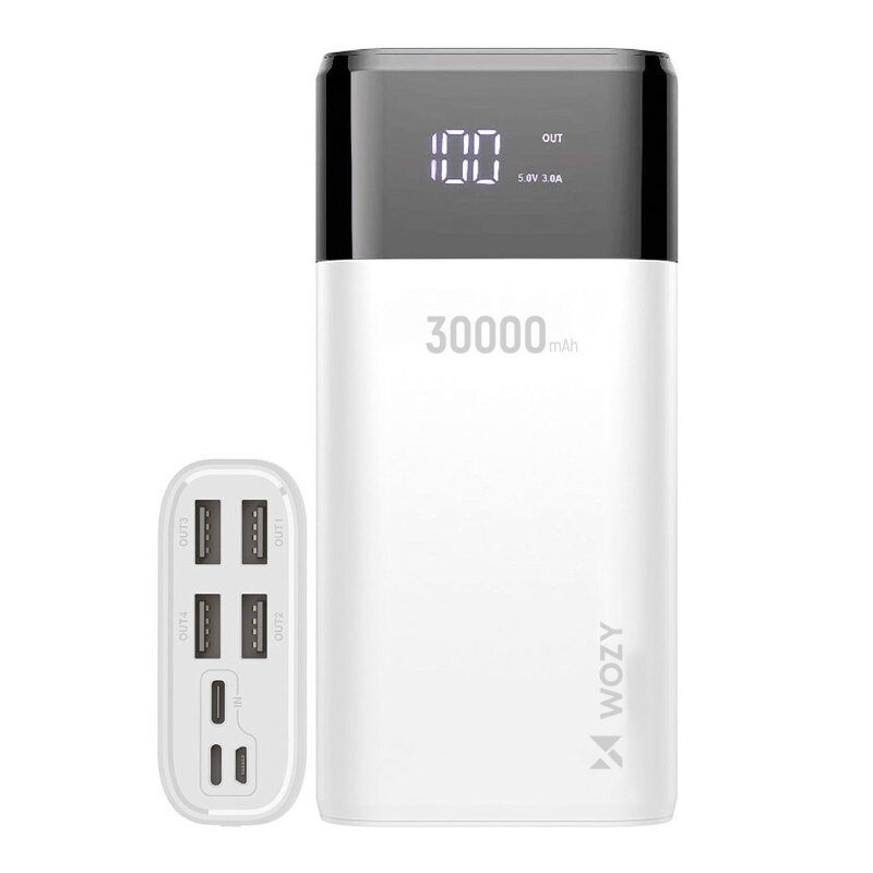 Wozy W30BK 30000mAh kaina ir informacija | Atsarginiai maitinimo šaltiniai (power bank) | pigu.lt