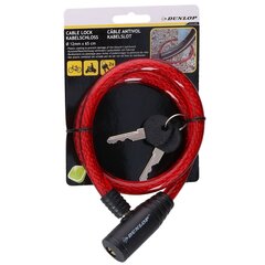 Dunlop Spiral Bike Closure dviračio spyna, raudona kaina ir informacija | Užraktai dviračiams | pigu.lt