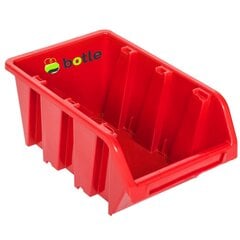 Штабелируемый пластиковый ящик для хранения, 80x115x60 мм, красный цена и информация | Ящики для инструментов, держатели | pigu.lt