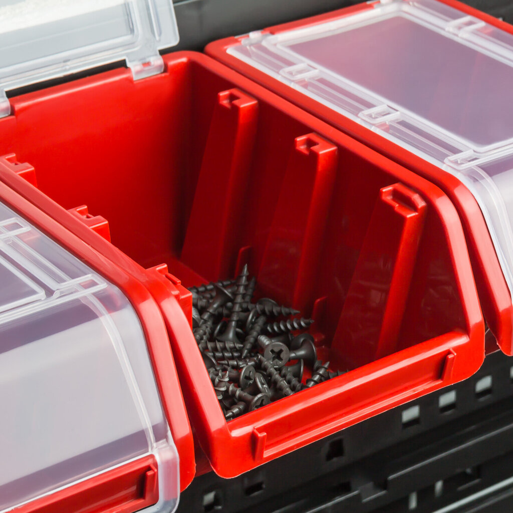 Plastikinė dėžutė Botle su dangteliu 100x155x70 mm, raudona kaina ir informacija | Įrankių dėžės, laikikliai | pigu.lt
