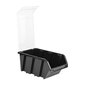 Plastikinė dėžutė Botle su dangteliu 120x200x90 mm, juoda цена и информация | Įrankių dėžės, laikikliai | pigu.lt