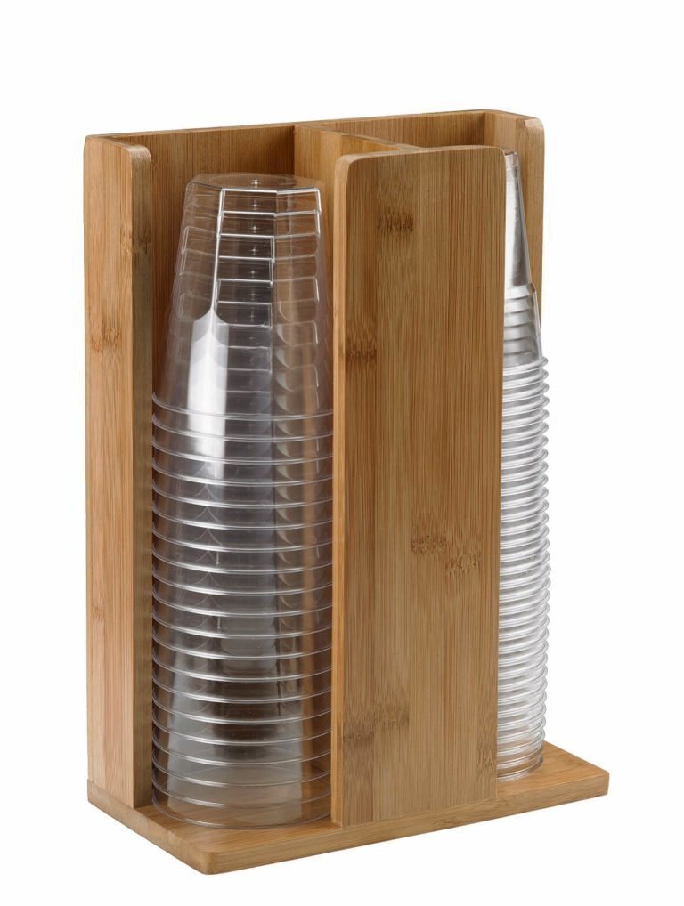 Bambukinis laikiklis stiklinėms kaina ir informacija | Taurės, puodeliai, ąsočiai | pigu.lt