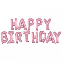 Forminių balionų rinkinys Happy birthday, 41 cm, rožinis kaina ir informacija | Balionai | pigu.lt