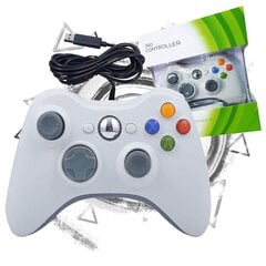 Baltas spalvos laidinis Xbox 360 valdiklis kaina ir informacija | Žaidimų konsolės | pigu.lt